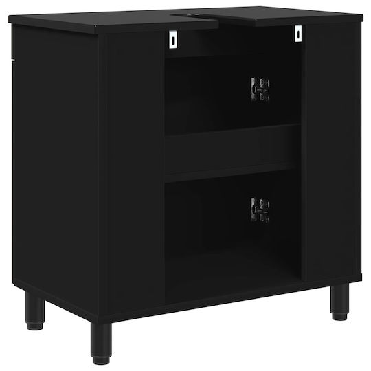 vidaXL Bathroom Vanity Unit without Sink M60xB35xH60cm Black