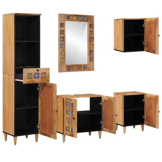 vidaXL Bathroom Vanity Unit without Sink M62xB33xH58cm Natural