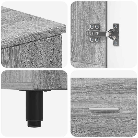 vidaXL Πάγκος χωρίς Νιπτήρα Μ60xΒ35xΥ60cm Γκρι Sonoma