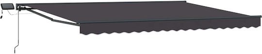 vidaXL Grey Awning Frame with PU Coating 2x4m