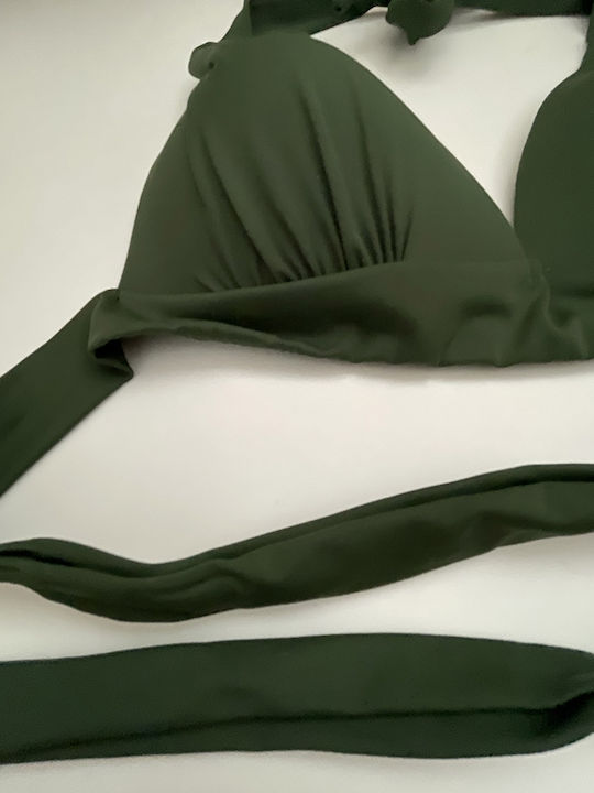 Bikini Τριγωνάκι με Ενίσχυση Πράσινο-λαδί