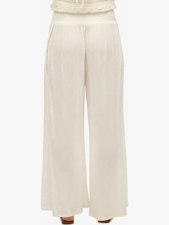 Pant Women's Fabric Trousers Ecru