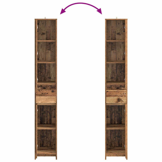 vidaXL Brown Bathroom Column Cabinet