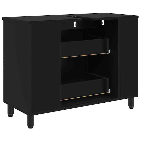vidaXL Pangă Cu Lavoar M80xA35xÎ60cm Negru