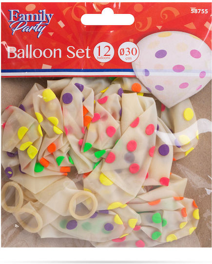 Set 12 Baloane Zi De Naștere Cu Nume Transparente 30cm