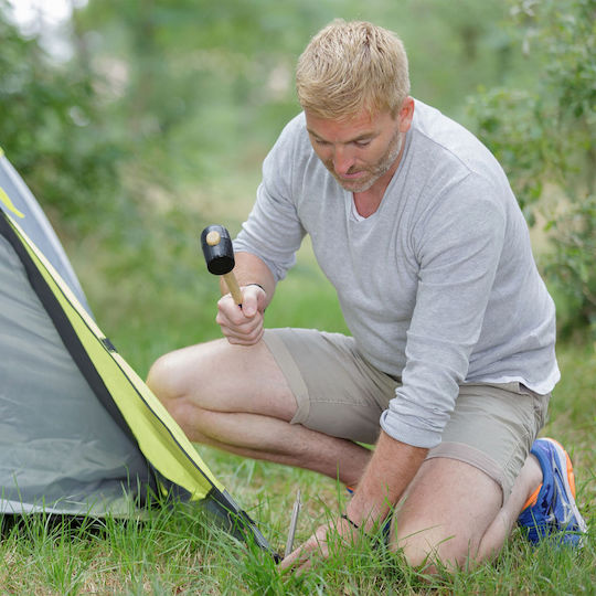 Set 20 Tent Pegs Relaxdays Galvanized Steel Silver 30x2.5x2cm