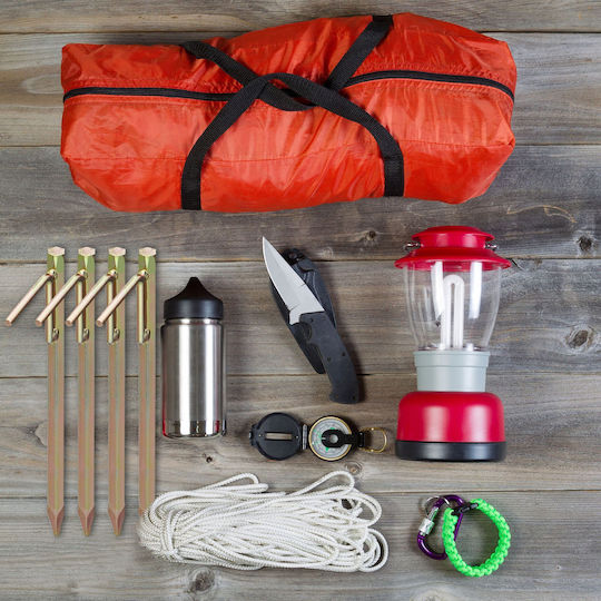 Relaxdays Set 4 Xl Tent Pegs Gold 30.5x1.5x9 Cm