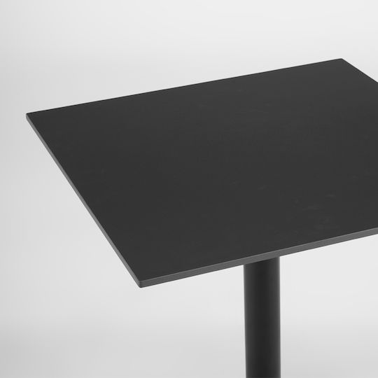 Quadra Квадратна Маса За Кухня С Каменна Повърхност Черна 60x60x74см