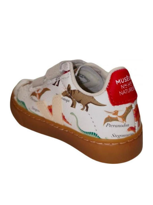 Kids Sneakers with Hoop & Loop Closure Beige