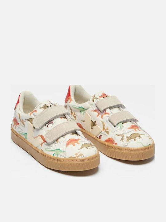 Kids Sneakers with Hoop & Loop Closure Beige