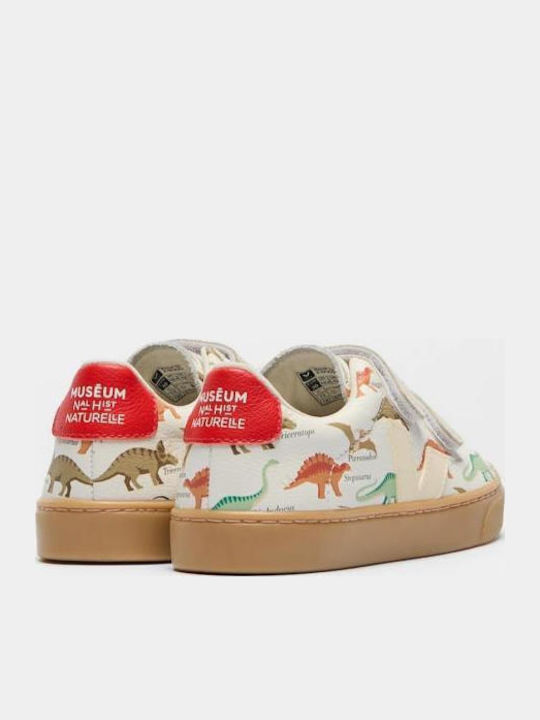 Kids Sneakers with Hoop & Loop Closure Beige