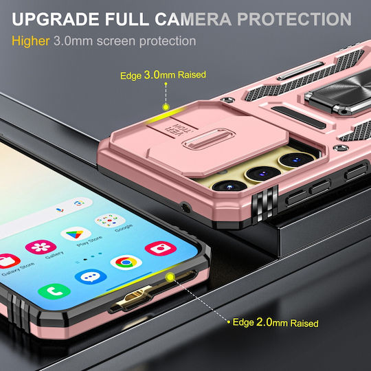 Forcell Back Cover Plastic / Tempered Glass Rose Gold (Galaxy A35Oppo A55 5G)