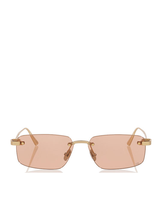Dior Unisex Sunglasses with Gold Metal Frame and Gold Lens CDIOR S4U B0L0