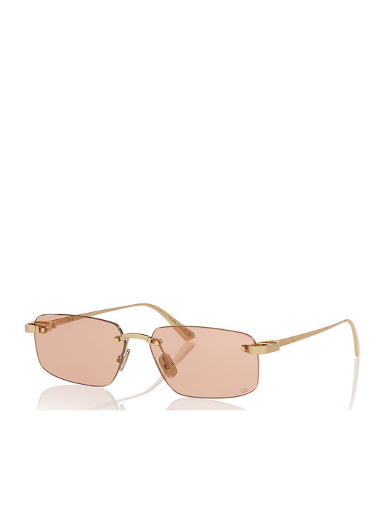 Dior Unisex Sunglasses with Gold Metal Frame and Gold Lens CDIOR S4U B0L0