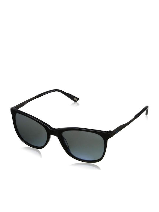 Helly Hansen Women's Sunglasses with Blue Plastic Frame and Silver Mirror Lens