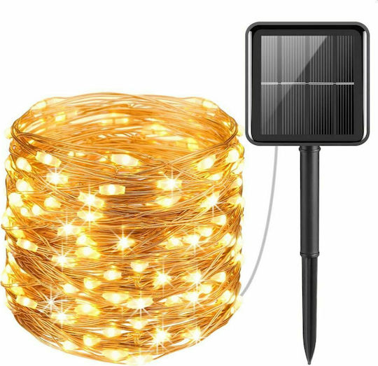 200 Lichterketten LED 20m. Kaltes Weiß Solar in Zeichenfolge 1Stück