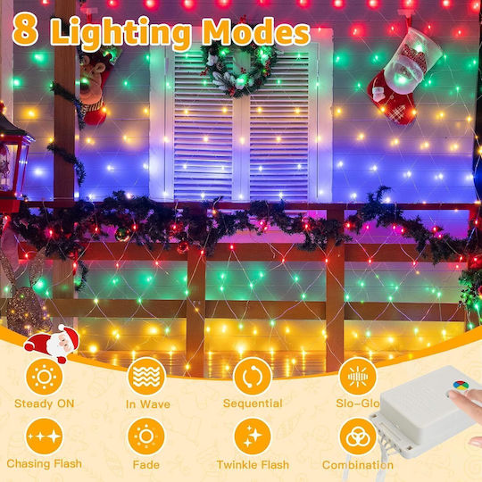 96 LED Lights 1.5 m x 150 cm Warm White Net Type