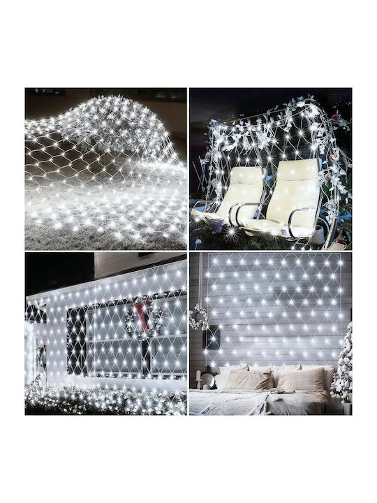 Led Garden Light Net 192 Diodes 8 Modes Waterproof Curtain 3x2 M