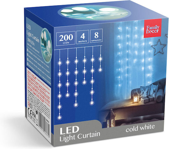 Λαμπάκια LED 4.2μ. Ψυχρό Λευκό τύπου Κουρτίνα