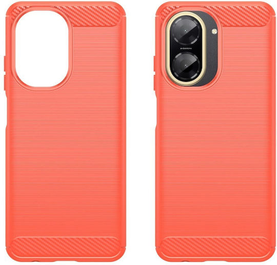 Forcell Back Cover Silicone / Tempered Glass Red (Redmi A5)