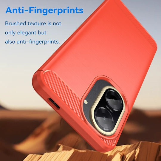 Forcell Back Cover Silicone / Tempered Glass Red (Redmi A5)