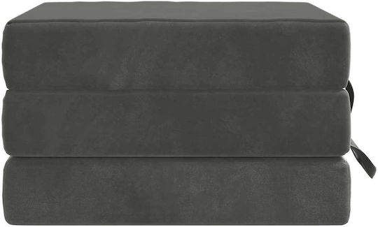 vidaXL Samt Bodenkissen Grau 63x75cm