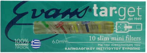 Evans Pipe de Țigară Target 6mm Colorate 10 Bucăți