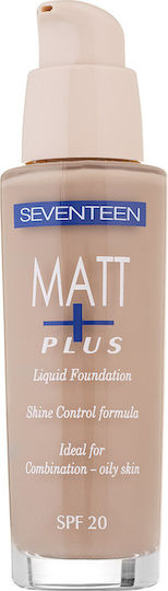 Seventeen Matt Plus Liquid Foundation SPF20 03 Natural Beige 30ml