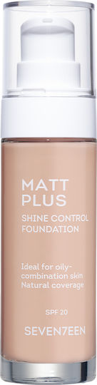 Seventeen Matt Plus Лилаво/бяло SPF20 01 Светло бежово 30мл