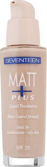 Seventeen Matt Plus Лилаво/бяло SPF20 01 Светло бежово 30мл