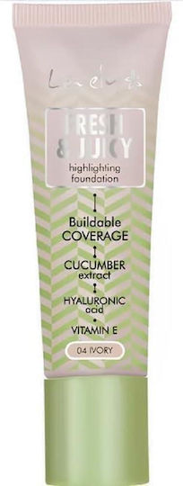 Lovely Fresh & Juicy Foundation Fond de ten iluminator pentru față 04 Ivory 25g