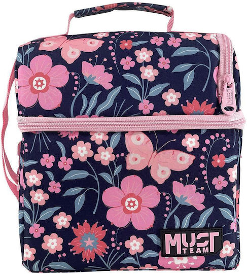 Must Team Butterfly Flowers Kids Insulated Lunch Bag 7 Litre Multicolour 22x16x28cm