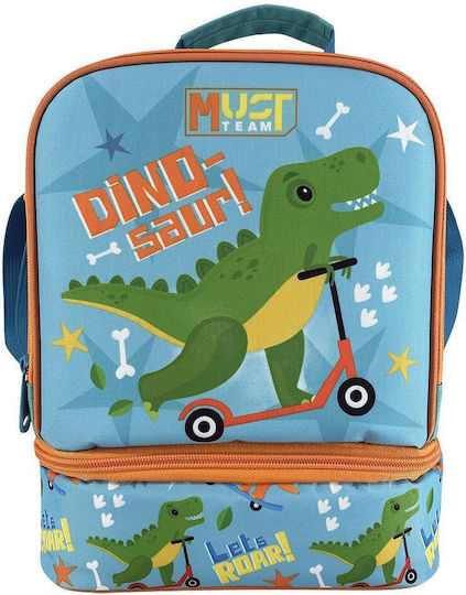 Must Team Kinder Lunchtasche 22x16x28 Isoliert Dinosaurier In Scooter