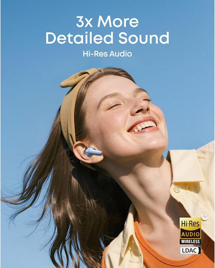 Soundcore by Anker R60i In-ear Bluetooth Handsfree Ακουστικά με Αντοχή στον Ιδρώτα και Θήκη Φόρτισης Γαλάζιο