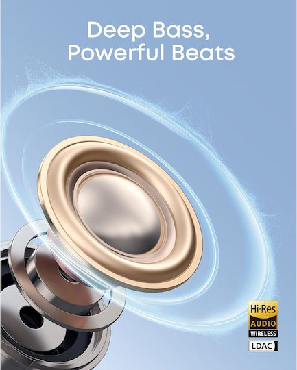 Soundcore by Anker C50i Open Ear Bluetooth Безжични Слушалки с Устойчивост на Изпотяване и Калъф за Зареждане Бели