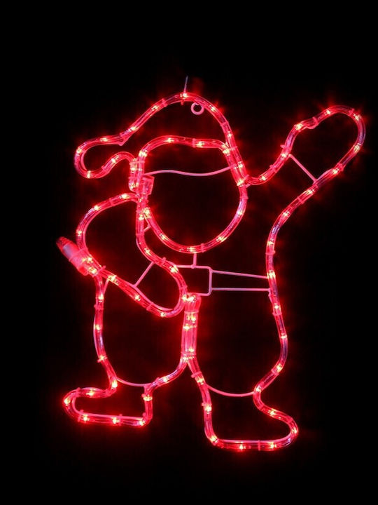 Outdoor Illuminated Santa Claus Electric with Light Tube Red 46x41cm
