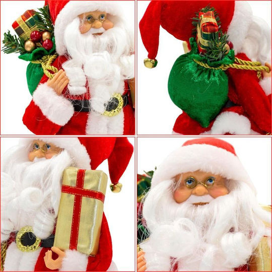 Decorativ Moș Crăciun Roșuς din Tesatura Decorativă