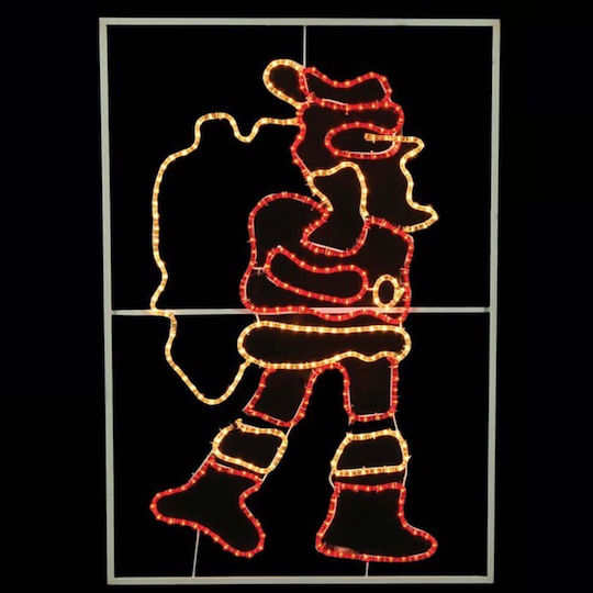 Luminat Decorativ Moș Crăciun cu Tub luminos 125x25cm.