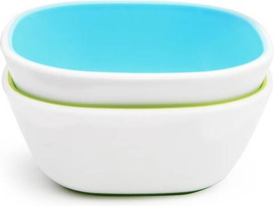 Munchkin Toddler Food Bowl Splash Plastic Green 2 Pieces