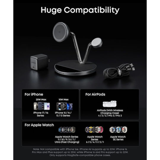 Anker Încărcător Magsafe 25W Negru (Prime)