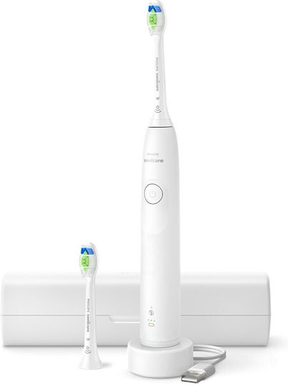 Philips Sonicare Periuță de dinți electrică cu Senzor de Presiune și Husă de Călătorie Albă