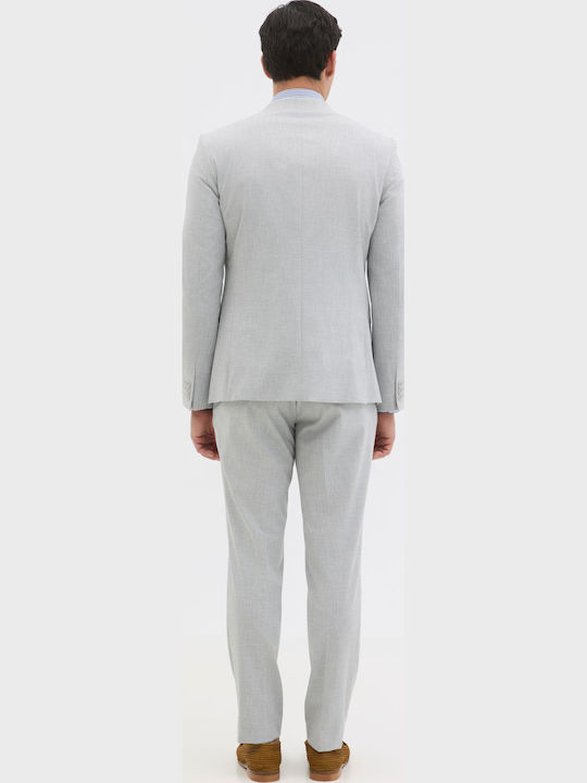 Men’s Suit Jacket with Slim Fit Light Gray