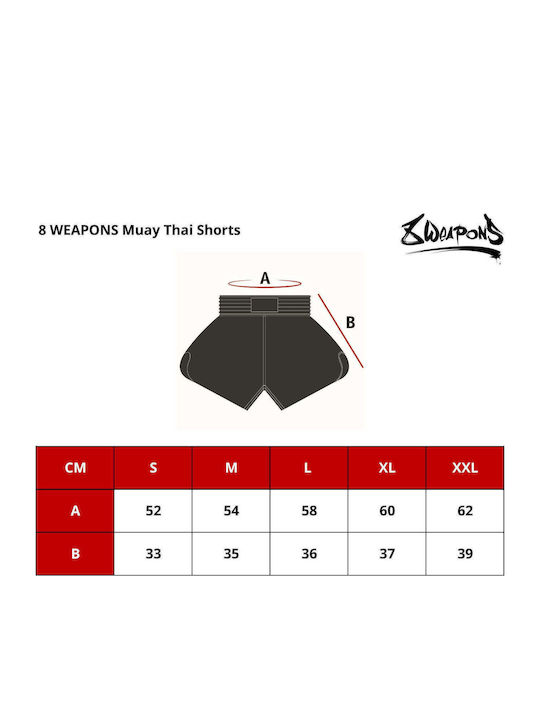 Boxershorts Muay Thai 8 Weapons Strike – Navy Weiß