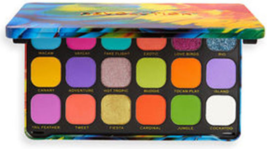 Revolution Beauty Forever Flawless Palette mit Mehrfarbigen Gepressten Puder Lidschatten in Bird Of Paradise