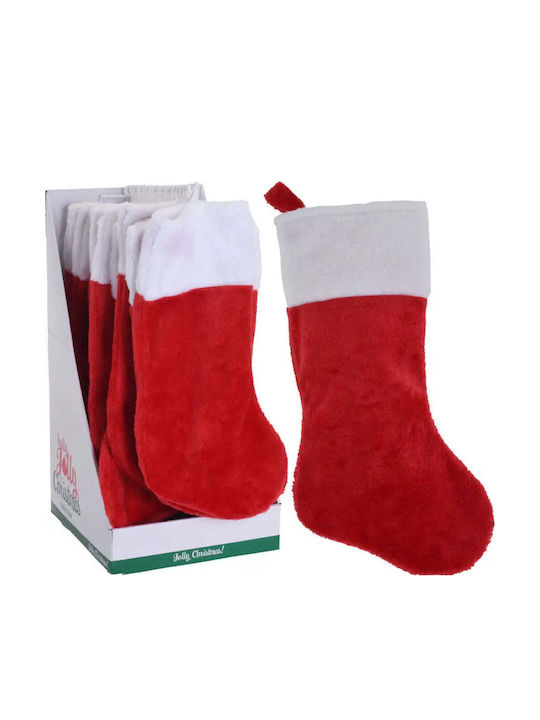 Weihnachtliche Dekorative Socke Stoff L23xH43cm. Rot
