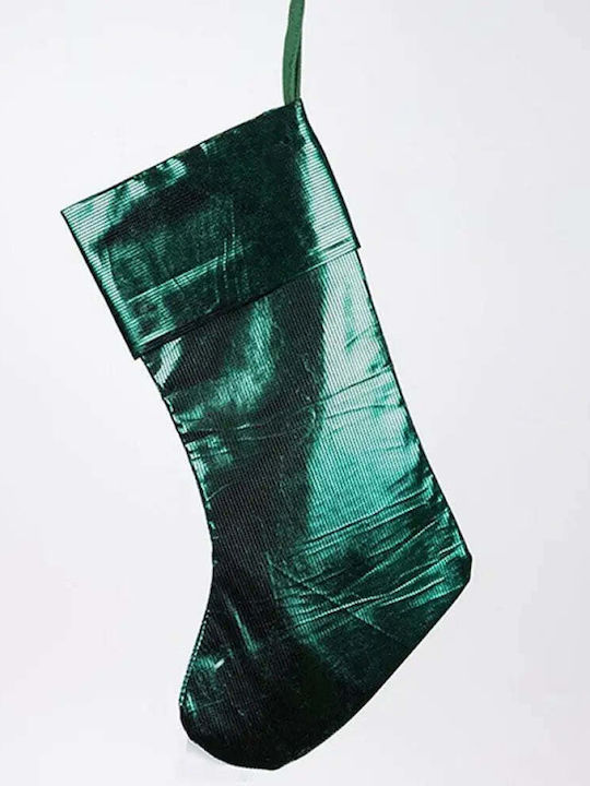 Christmas Decorative Fabric Green Socks W27cm