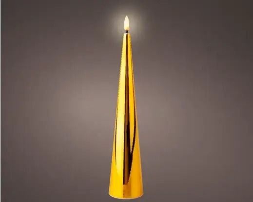 Kaemingk Christmas Gold Battery Candle 27.5x5cm