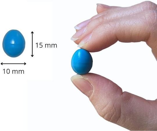 Künstliche Miniatur Oster Eier Dekoration 1 x 1,5 cm 60 Stück