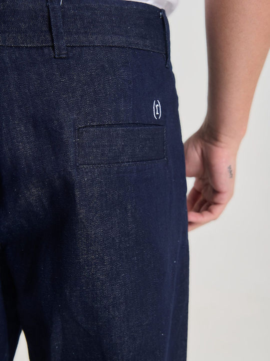 Ανδρικό Παντελόνι Τζιν με Relaxed Εφαρμογή Dark Blue