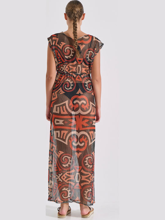 Milena by Paris Women's Multicolour Beach Caftan 040328-Multicolour